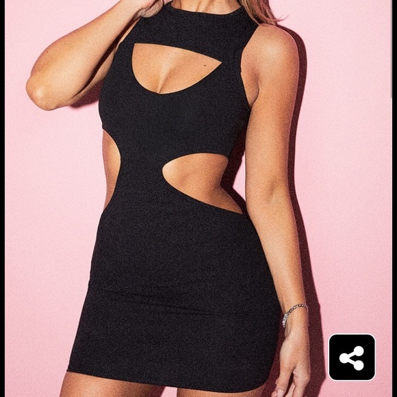 PrettyLittleThing Dresses & Skirts - PLT Black cut out bodycon dress